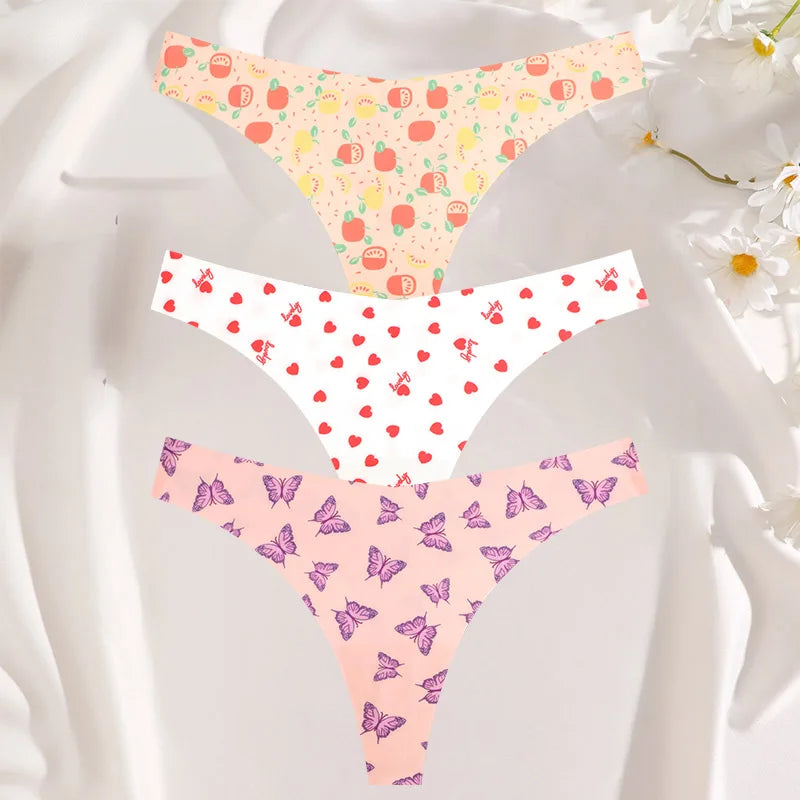 3 Mutandine Sexy Donna - Perizoma T-Back Vita Bassa - Intimo Colorato Senza Cuciture