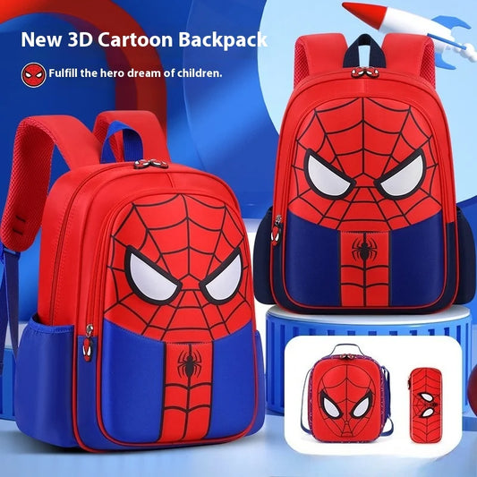 Set Spidey 3-in-1 Zaino Scolastico per Bambini - Leggero con Astuccio + Portapranzo