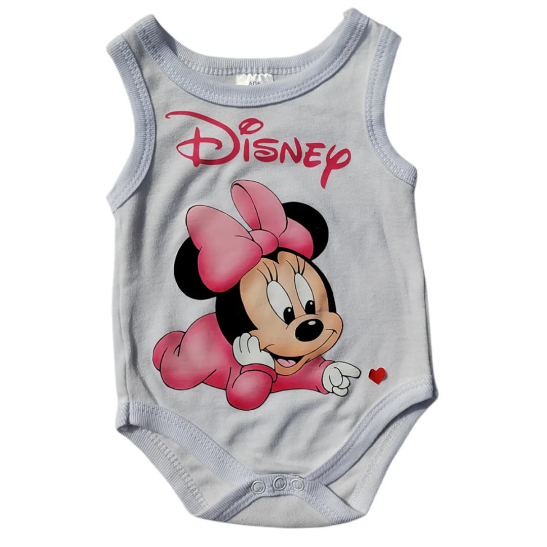 Set Neonato Minnie Mouse – Scarpe, Cappellino, Body in Cotone, Catenella Ciuccio