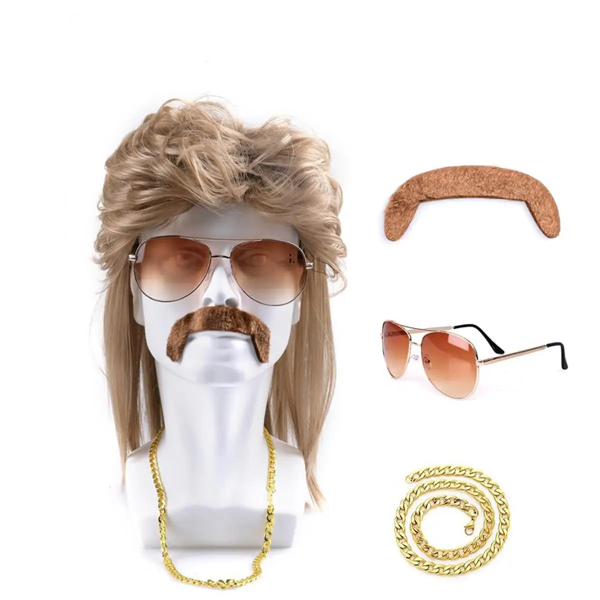 🌟 Parrucca Uomo Marrone Dorato - Stile Rock & Hippie, Per Halloween e Feste!
Look ribelle e di tendenza! Qualità premium e comfort assicurato. 🎸✨