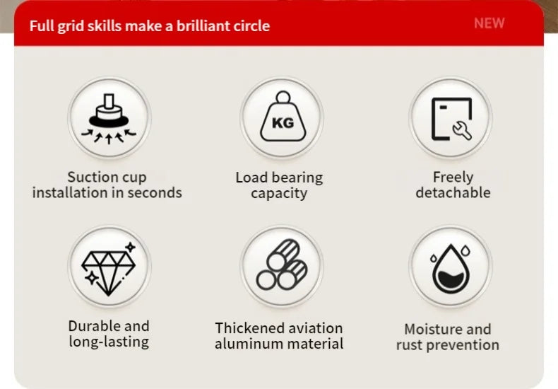 Portaoggetti da Parete Senza Trapano – 5 Secondi e il Tuo Bagno è in Ordine