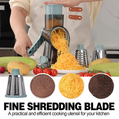 Grattugia Manuale 3 in 1 per Verdure, Formaggio e Frutta Secca
