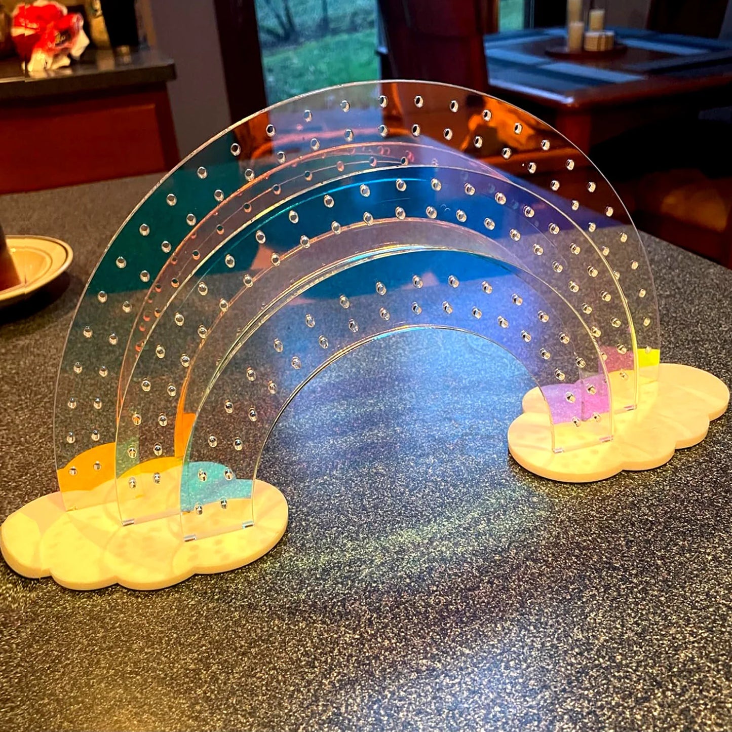 🌈 Organizzatore per Orecchini ad Arco Iridescente - 3 Livelli
