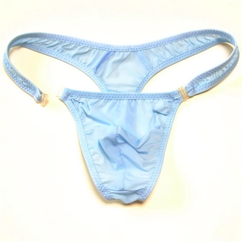 INTIMO UOMO SEXY TRASLUCIDO – Perizoma Bikini con Bottoni Gay/Tanga/T-Back