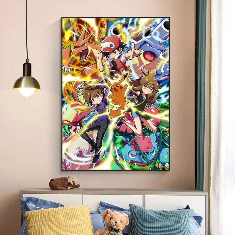 👻 Quadro Gengar Pokémon - Stampa Premium su Tela Senza Cornice