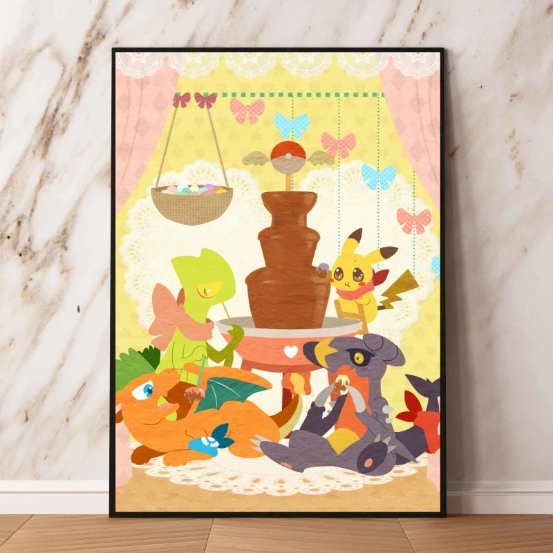 👻 Quadro Gengar Pokémon - Stampa Premium su Tela Senza Cornice