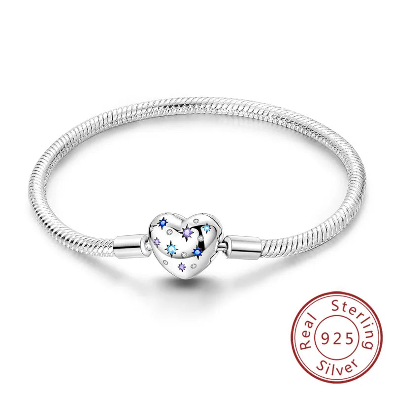 Bracciale in Argento 925 - Cuori con Zirconi, Regalo Perfetto per Donne, Gioiello Elegante e Personale