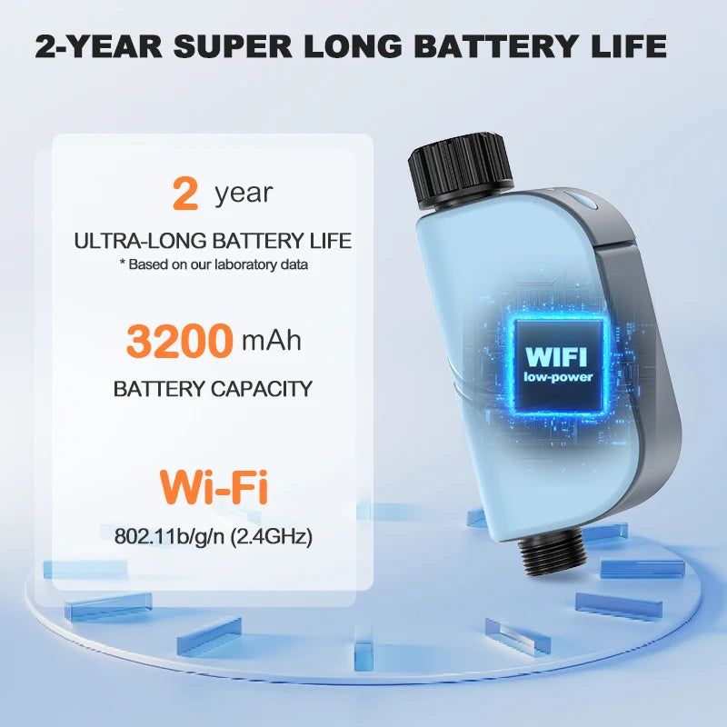 Timer Irrigazione WiFi Smart 2 Zone con App Tuya | Controllo Remoto, Programmi 10x Giorno, Durata Batteria 2 Anni