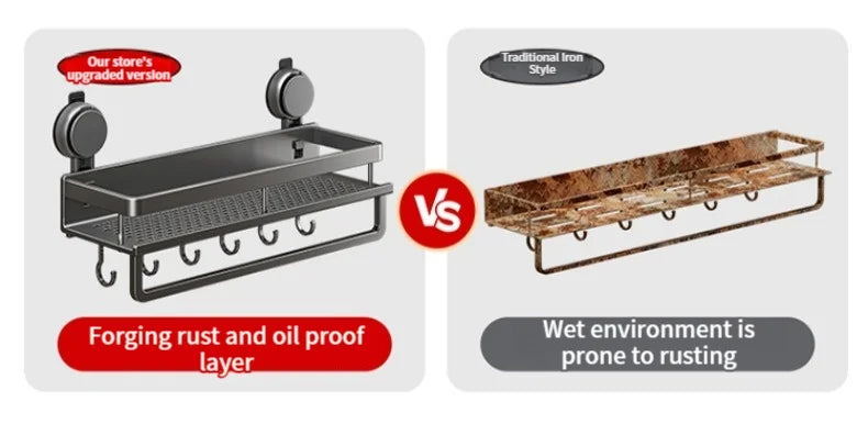 Portaoggetti da Parete Senza Trapano – 5 Secondi e il Tuo Bagno è in Ordine