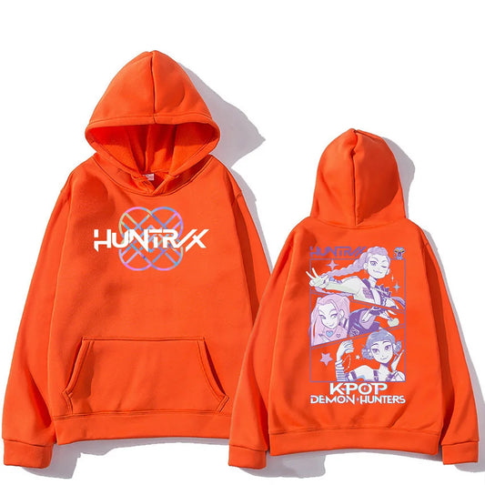 Felpa KPop Demon Hunters Unisex, Oversized Anime, Streetwear , Bambini Ragazzi Regalo