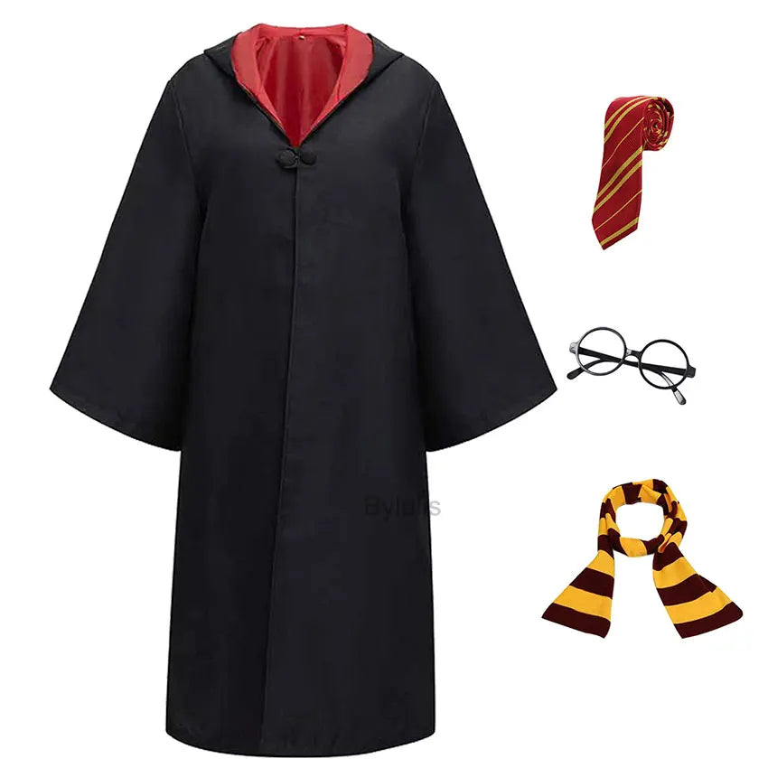 🧙‍♀️ Costume da Mago per Donne e Ragazze - Mantello e Toga Stile Scuola di Magia, Per Halloween e Cosplay!