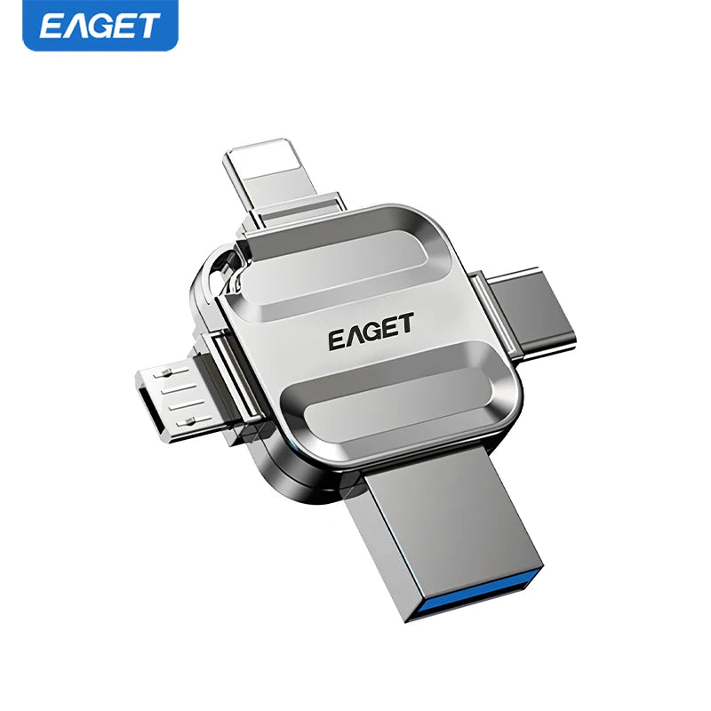 📲 Eaget PenDrive 4-in-1 USB 3.0 - Per iPhone, Android, PC, Type-C, Lightning!
Trasferisci file in un click tra tutti i dispositivi! Velocità USB 3.0 e design compatto. 🚀