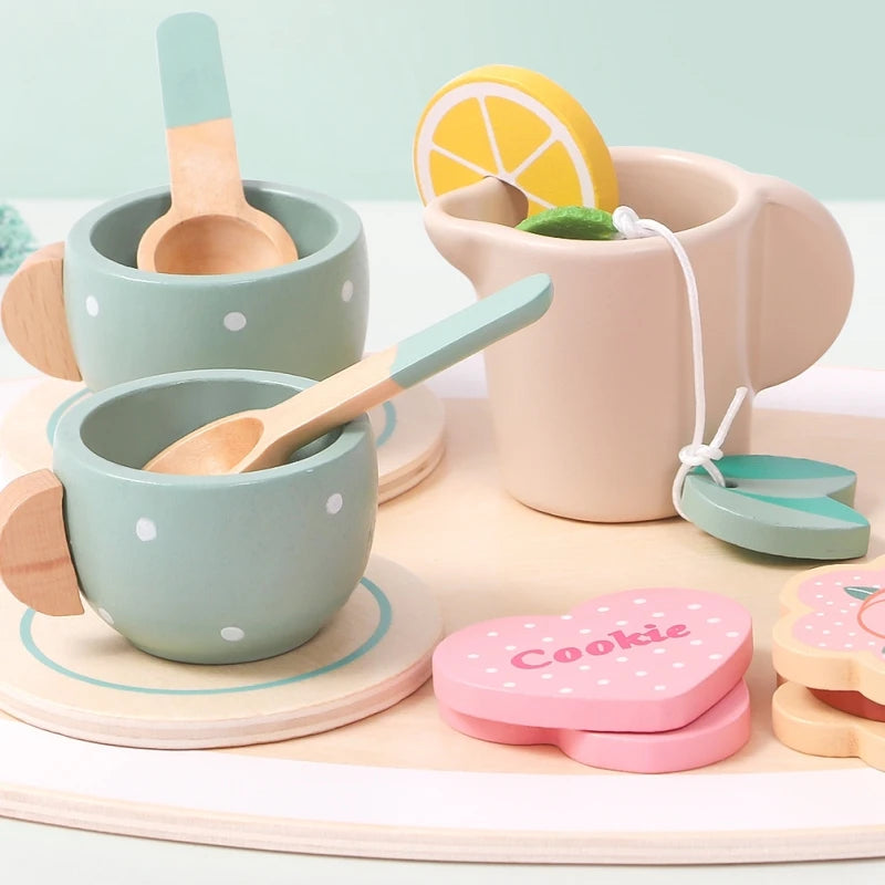 ☕ Set Tè Pomeridiano in Legno per Bambini – Gioco di Ruolo Princess Tea Party!