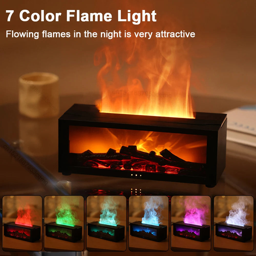 Diffusore Aroma con Fiamma Effetto Realistico! 🌟 Controllo Remoto, Luci LED e Umidificatore - Crea la Tua Atmosfera Magica! 💫