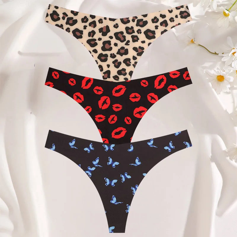 3 Mutandine Sexy Donna - Perizoma T-Back Vita Bassa - Intimo Colorato Senza Cuciture