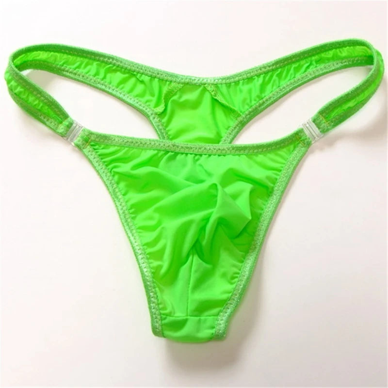 INTIMO UOMO SEXY TRASLUCIDO – Perizoma Bikini con Bottoni Gay/Tanga/T-Back
