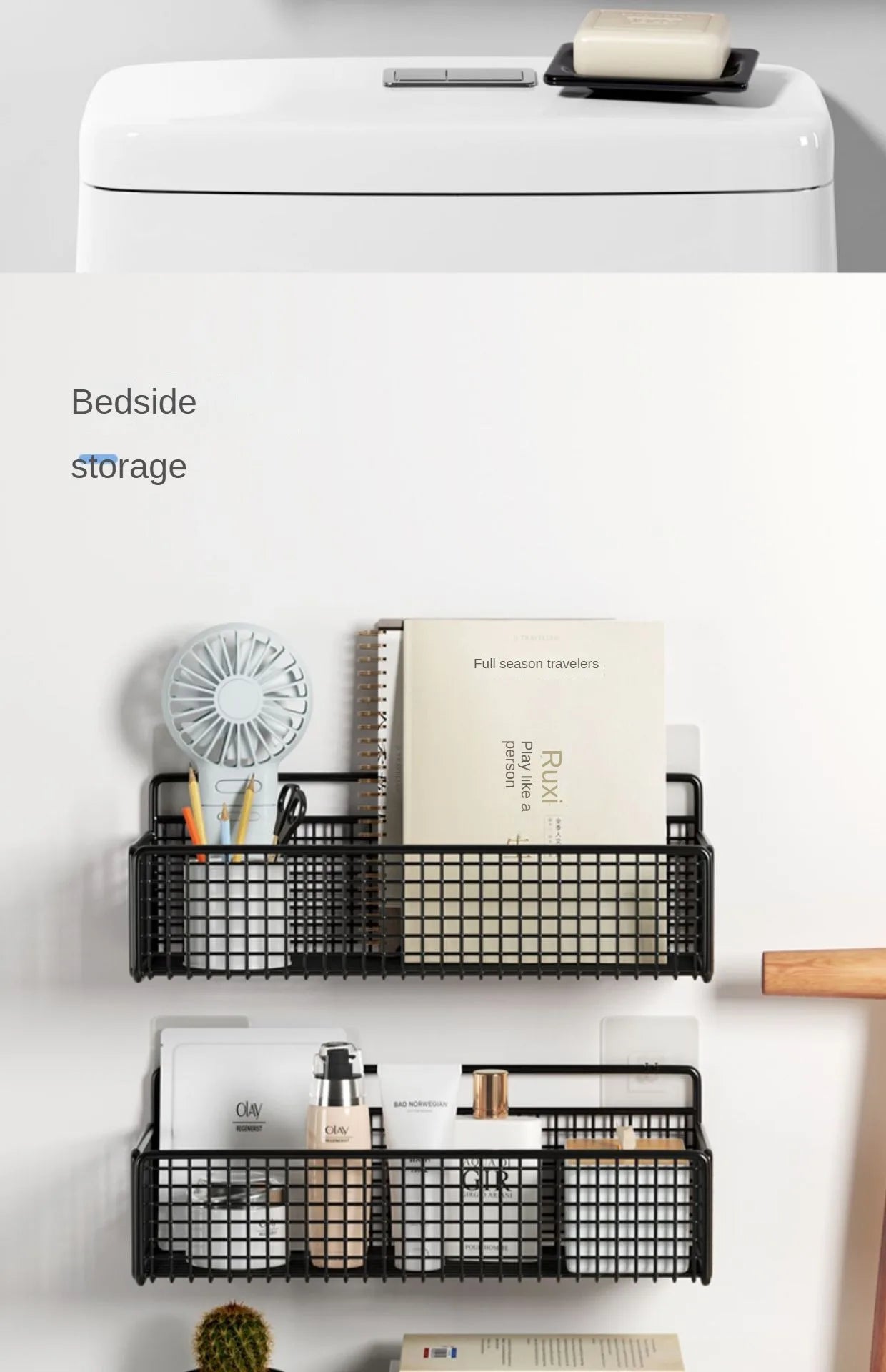 Scaffale Parete Adesivo - Per Cucina, Bagno - No Fori, Porta Oggetti