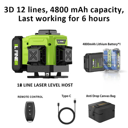 Livello Laser Professionale 16 Linee 360° Autolivellante