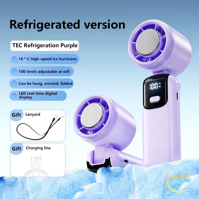 Ventilatore portatile ricaricabile con effetto ghiaccio e turbo