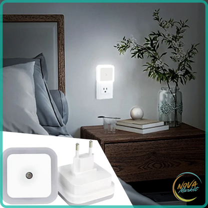 Luce notturna LED con sensore crepuscolare da parete