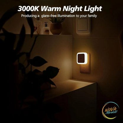 Luce notturna LED con sensore crepuscolare da parete