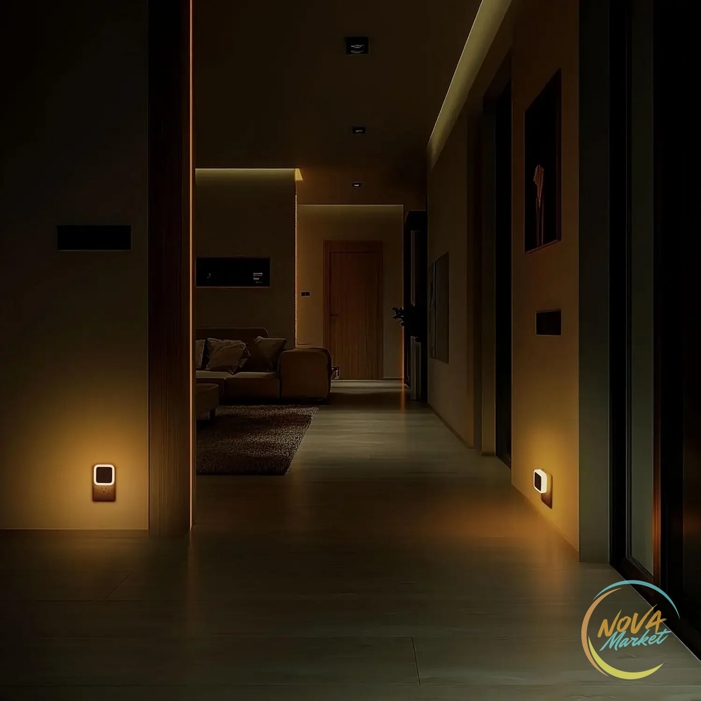 Luce notturna LED con sensore crepuscolare da parete