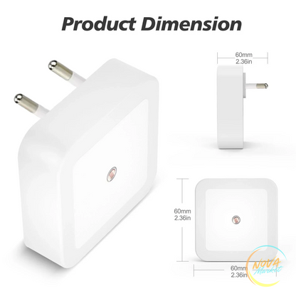 Luce notturna LED con sensore crepuscolare da parete