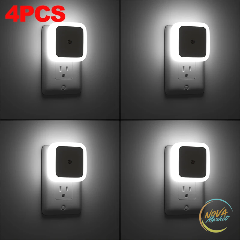 Luce notturna LED con sensore crepuscolare da parete