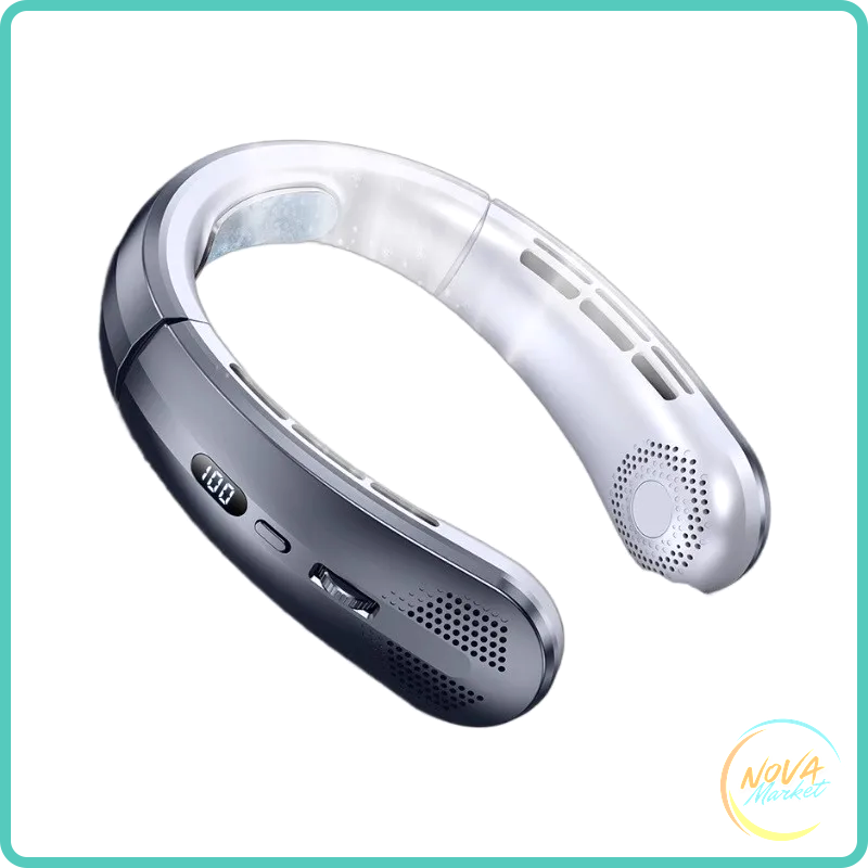 Ventilatore da collo ricaricabile USB-C con display LED