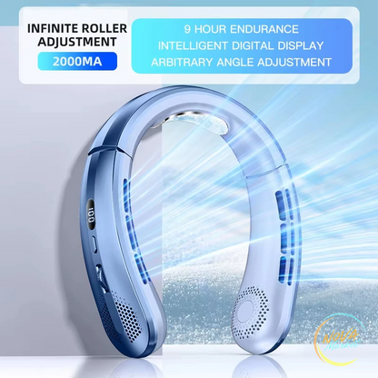 Ventilatore da collo ricaricabile USB-C con display LED