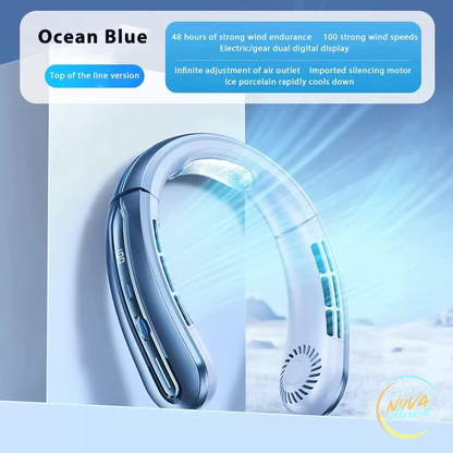 Ventilatore da collo ricaricabile USB-C con display LED
