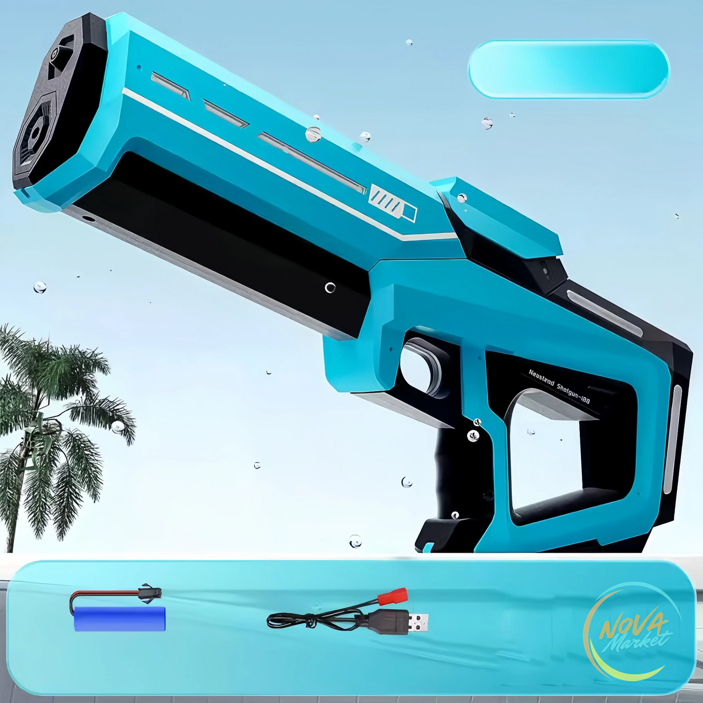 Pistola ad acqua elettrica 43 cm a ricarica automatica