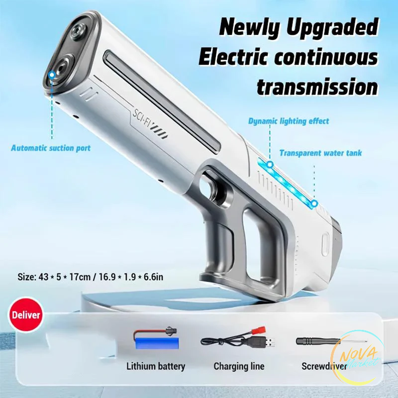 Pistola ad acqua elettrica 43 cm a ricarica automatica