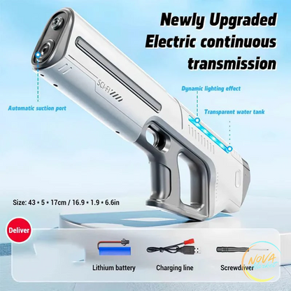 Pistola ad acqua elettrica 43 cm a ricarica automatica