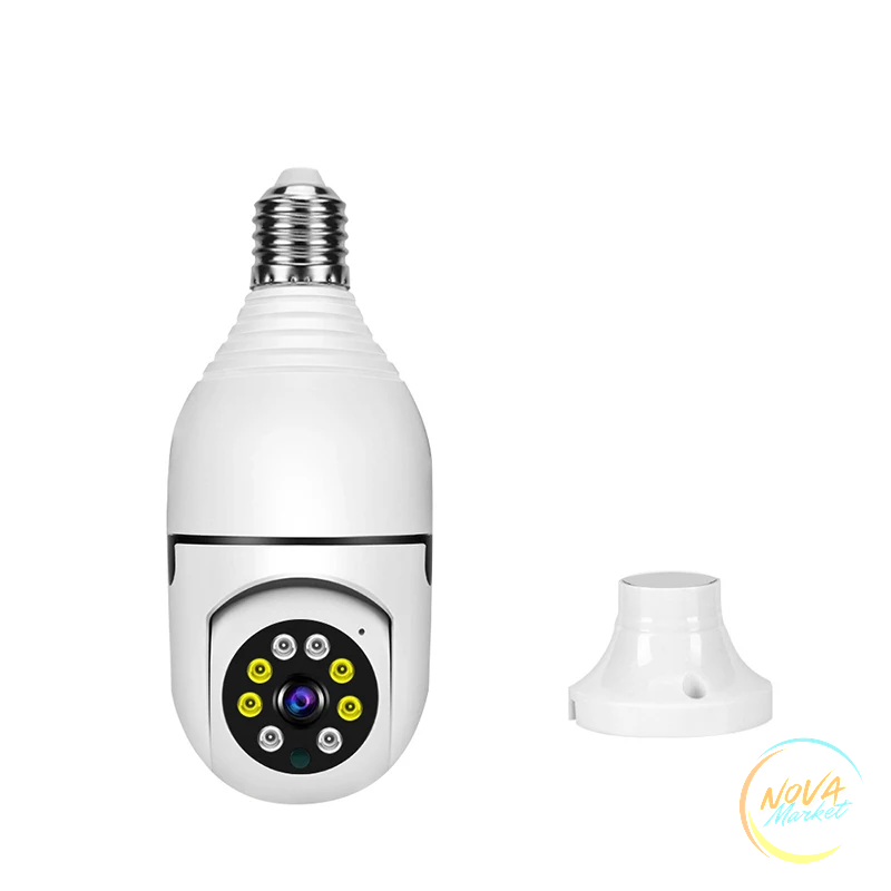 Telecamera IP WiFi E27 3MP con tracciamento AI