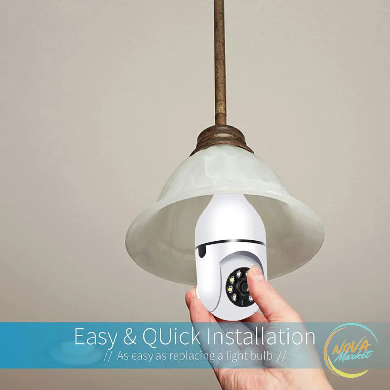 Telecamera IP WiFi E27 3MP con tracciamento AI