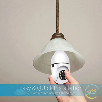 Telecamera IP WiFi E27 3MP con tracciamento AI
