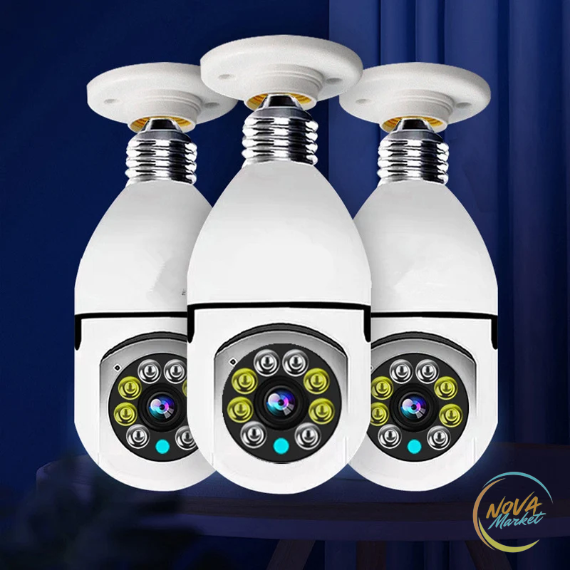 Telecamera IP WiFi E27 3MP con tracciamento AI