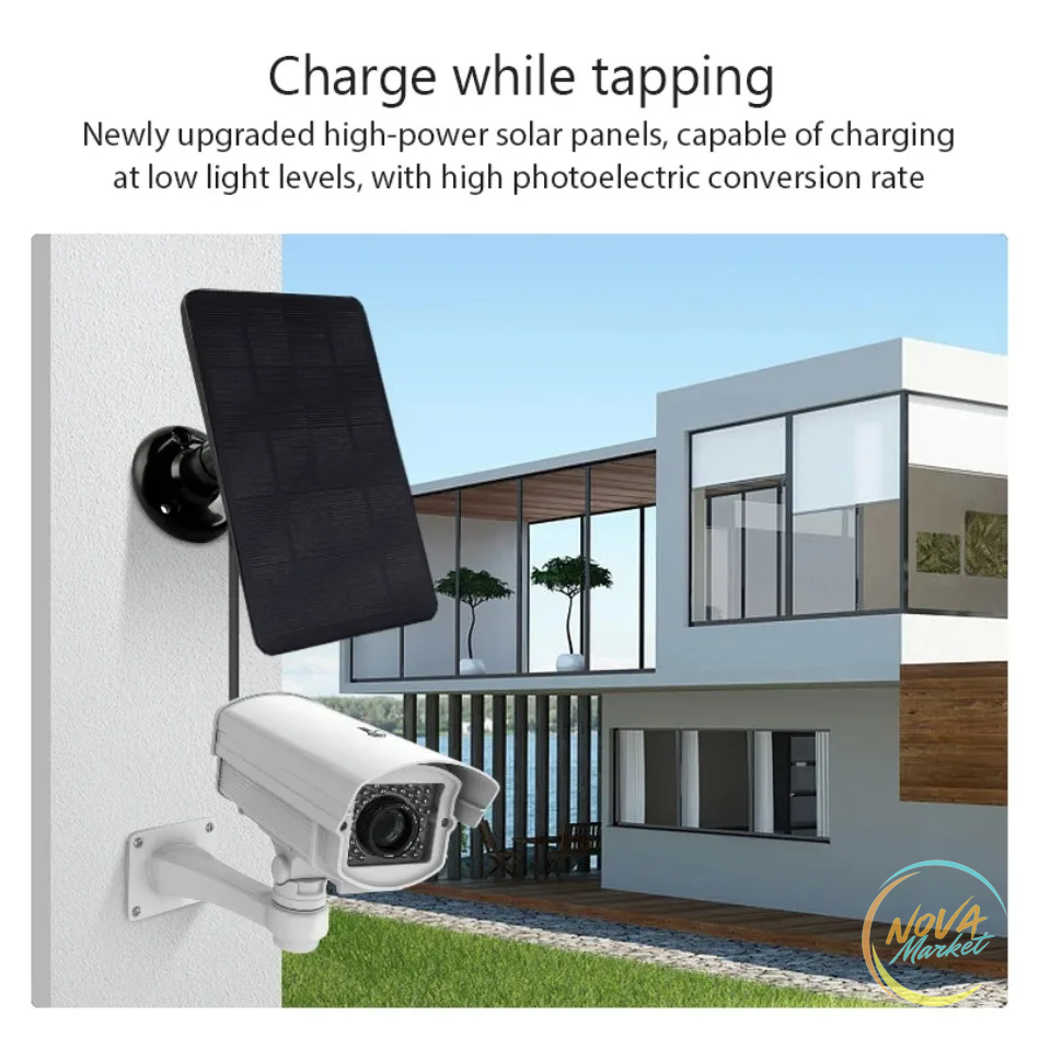 Caricatore solare per telecamere di sicurezza micro Type-C