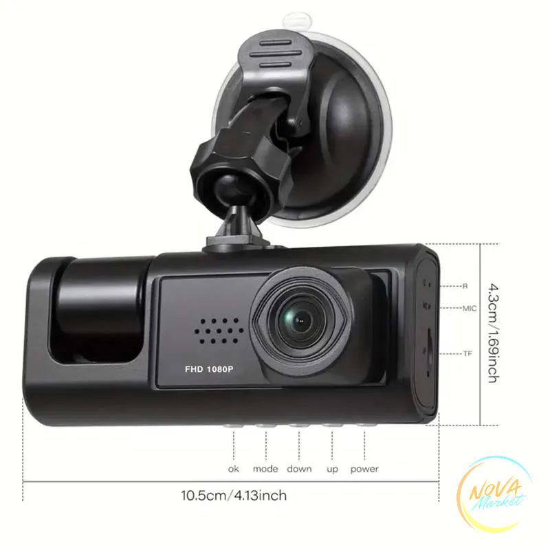 Dash cam doppia 1080P con visione notturna IR