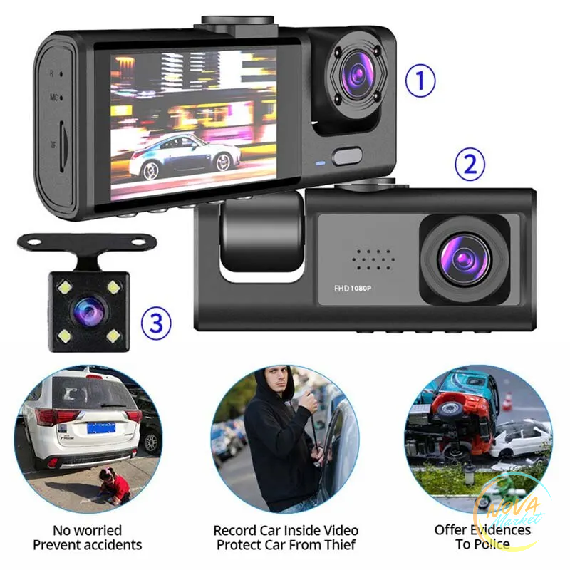 Dash cam doppia 1080P con visione notturna IR