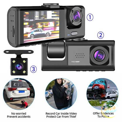 Dash cam doppia 1080P con visione notturna IR