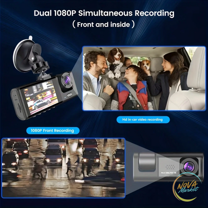 Dash cam doppia 1080P con visione notturna IR