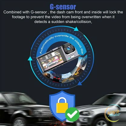 Dash cam doppia 1080P con visione notturna IR