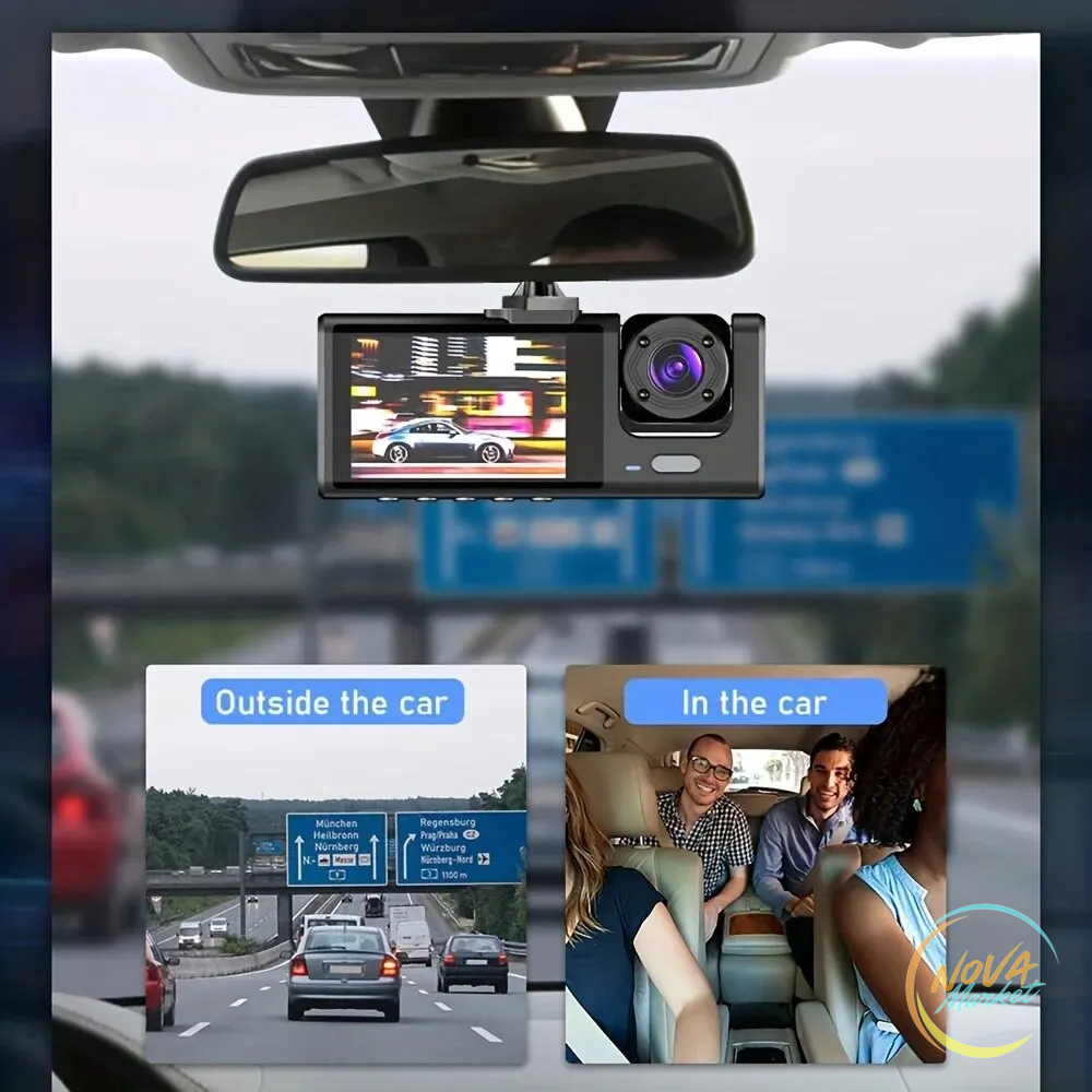 Dash cam doppia 1080P con visione notturna IR