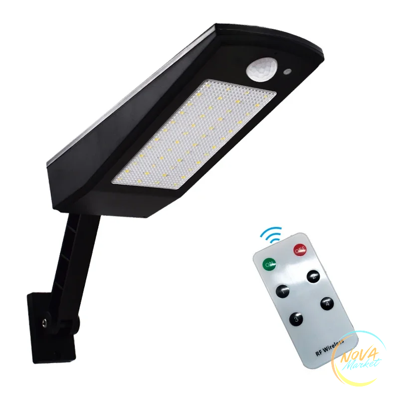 Lampada solare da parete 48 LED con telecomando impermeabile