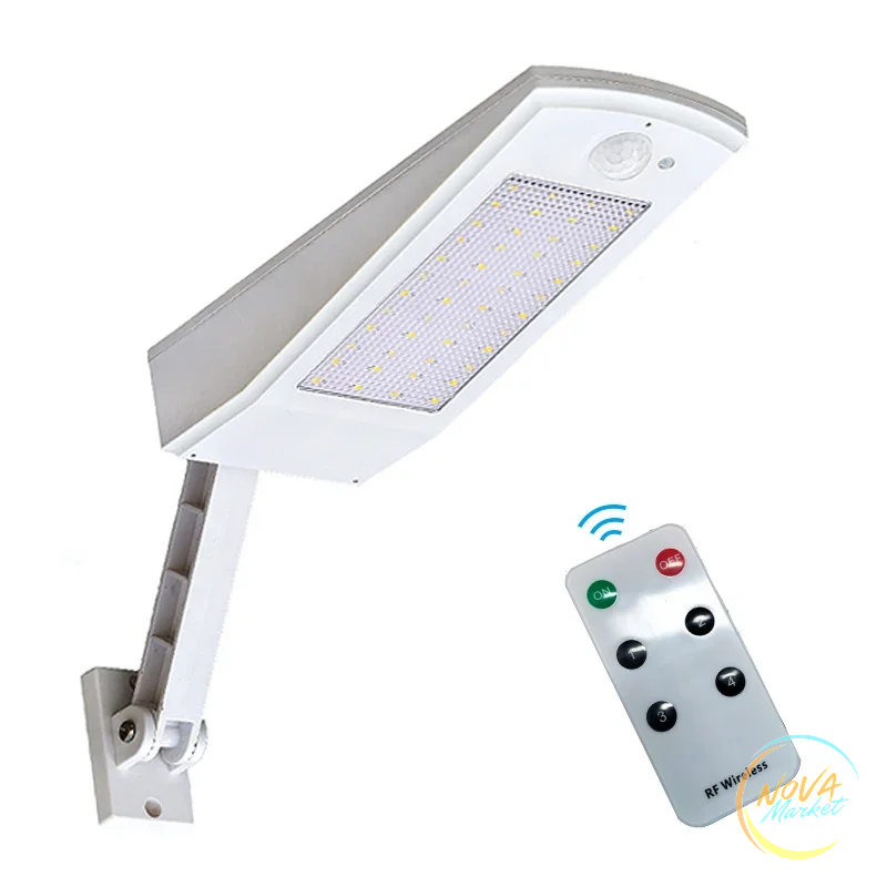 Lampada solare da parete 48 LED con telecomando impermeabile