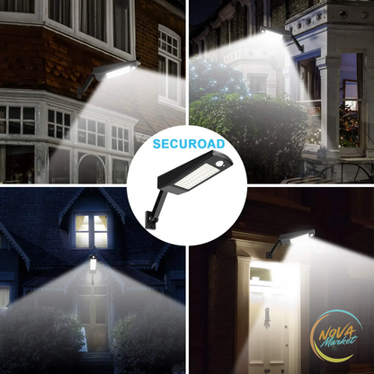 Lampada solare da parete 48 LED con telecomando impermeabile