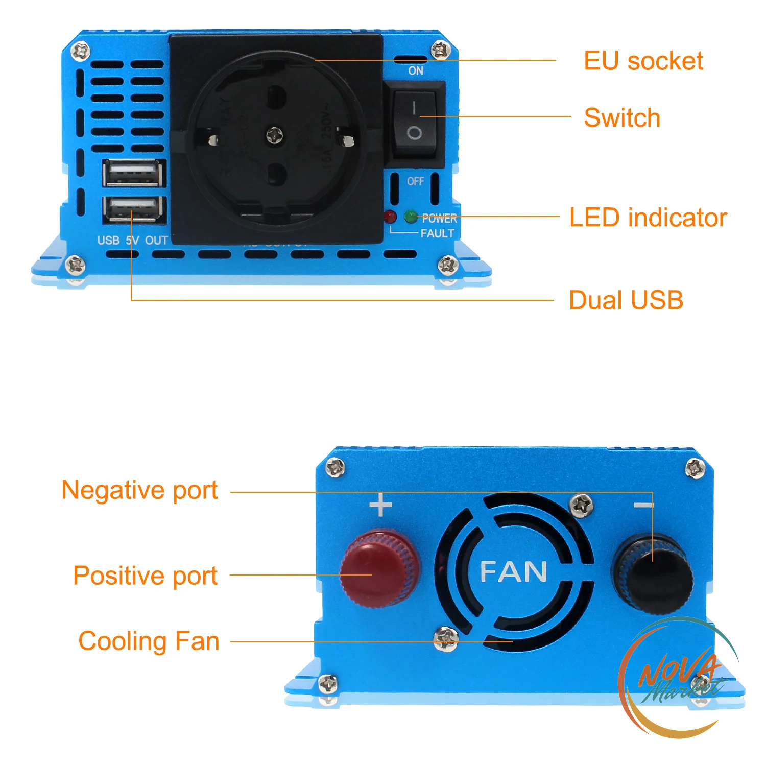Inverter a Onda Sinusoidale Pura 12V/24V a 220V-240V