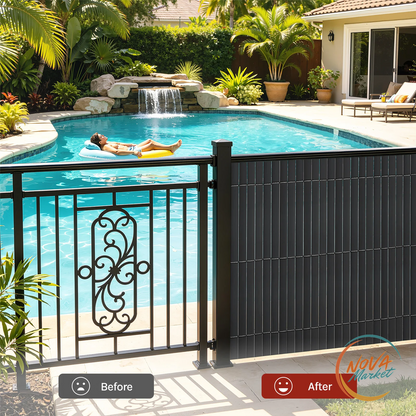 Schermo Frangivento in PVC Opaco per Balcone e Giardino